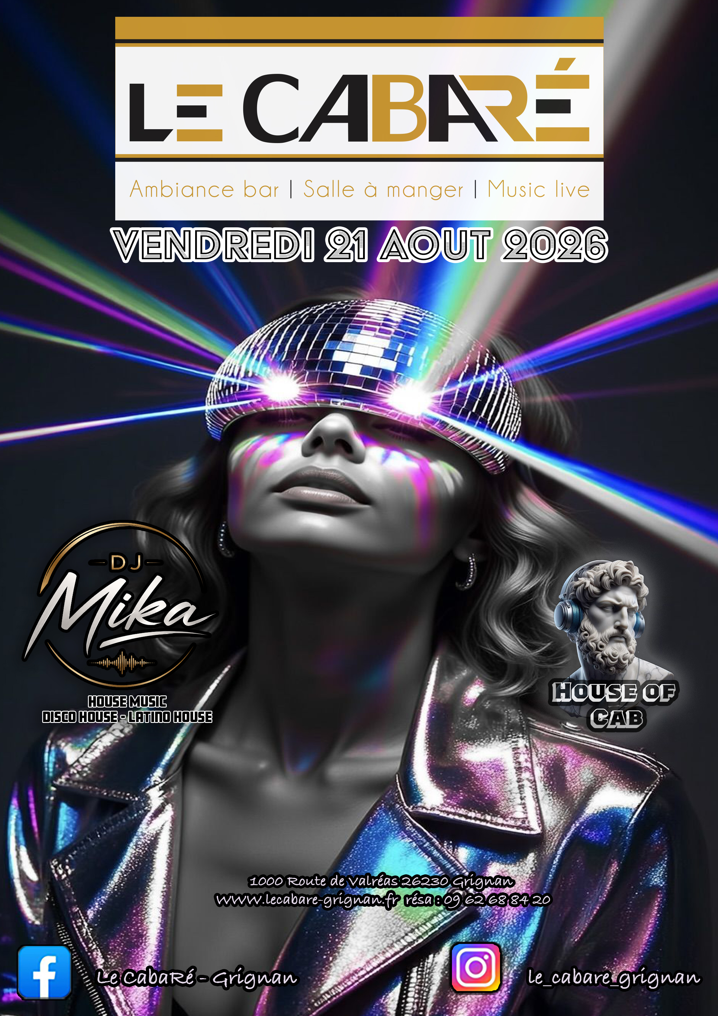 House Of Cab — DJ Mika — Vendredi 21 août
